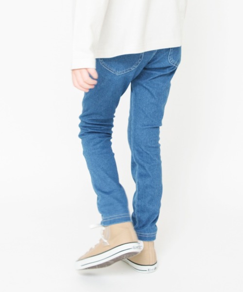 BRANSHES（ブランシェス）の「デニムニットロングパンツ（デニムパンツ・キッズ・ネイビー/ブルー・100/110/120/130/140/150/90）」の9枚目の写真