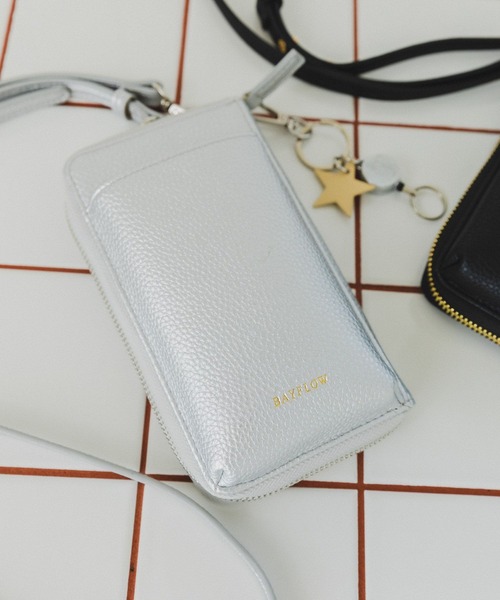 BAYFLOW（ベイフロー）の「[スマホ・カード収納可♪]多機能キースターミニウォレットショルダー2（財布・レディース・ブラック/グレー/ベージュ/アイボリー/ブラウン/ベビーピンク/シルバー/ブラウン系その他・ONE SIZE）」の17枚目の写真