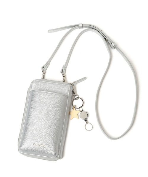 BAYFLOW（ベイフロー）の「[スマホ・カード収納可♪]多機能キースターミニウォレットショルダー2（財布・レディース・ブラック/グレー/ベージュ/アイボリー/ブラウン/ベビーピンク/シルバー/ブラウン系その他・ONE SIZE）」の19枚目の写真