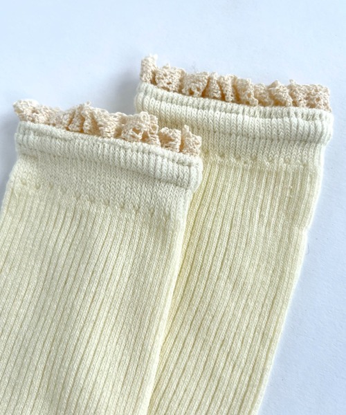 Libra Cue（リブラ キュー）の「クラシックレースソックス（ソックス/靴下・レディース・ブラック/アイボリー・FREE）」の9枚目の写真