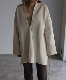 Bonjour Sagan | 【2022 新作】ディープVネックダンボールプルオーバー(ニット/セーター)