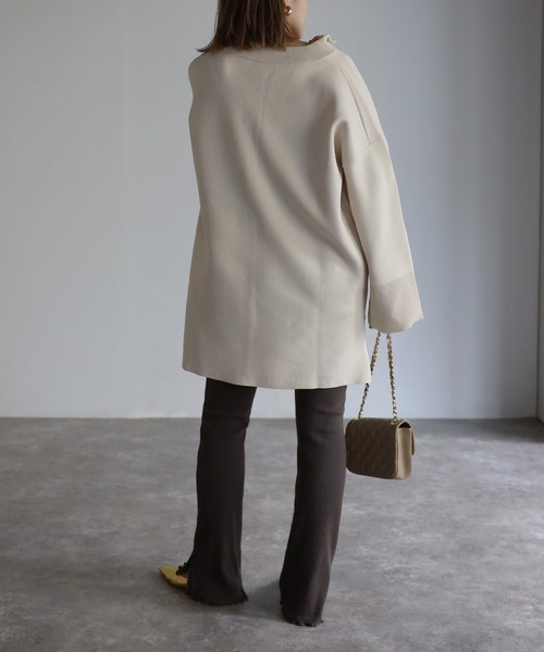 ディープVネックダンボールプルオーバー（ニット/セーター）｜Bonjour