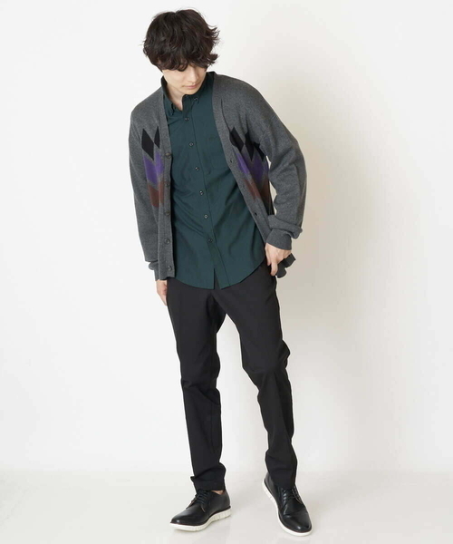 a.v.v（アーヴェヴェ）の「ジャカードワイドシルエットカーディガン（カーディガン/ボレロ・メンズ・グレー/ライトブラウン・46/48/50）」の4枚目の写真