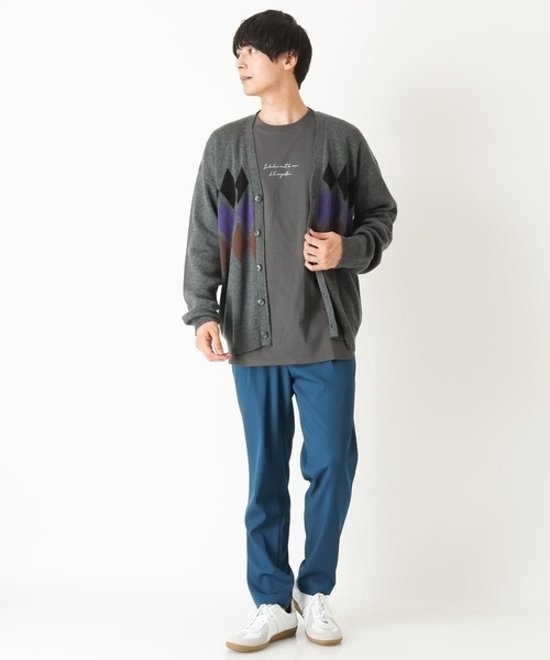 a.v.v（アーヴェヴェ）の「ジャカードワイドシルエットカーディガン（カーディガン/ボレロ・メンズ・グレー/ライトブラウン・46/48/50）」の7枚目の写真