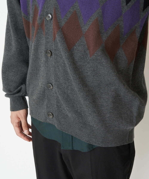 a.v.v（アーヴェヴェ）の「ジャカードワイドシルエットカーディガン（カーディガン/ボレロ・メンズ・グレー/ライトブラウン・46/48/50）」の18枚目の写真
