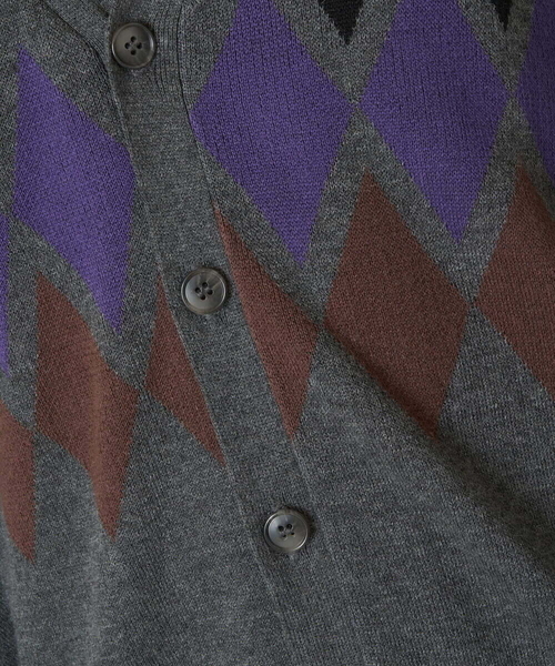 a.v.v（アーヴェヴェ）の「ジャカードワイドシルエットカーディガン（カーディガン/ボレロ・メンズ・グレー/ライトブラウン・46/48/50）」の19枚目の写真