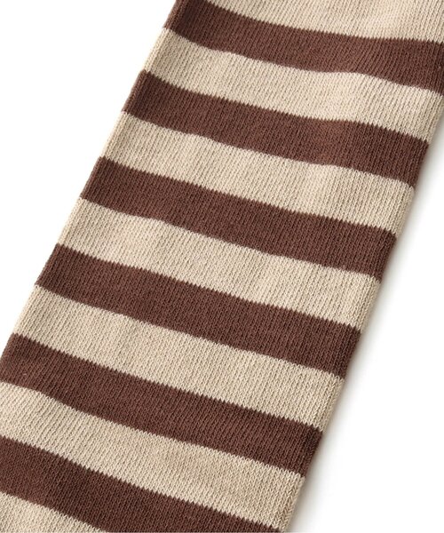 Ampersand（アンパサンド）の「ボーダー柄レギンス（レギンス/スパッツ・キッズ・チャコール/ブラウン/グレー・80/90/100/110/120/140）」の4枚目の写真