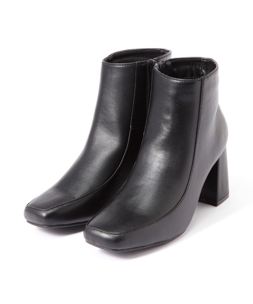 FREE'S MART（フリーズマート）の「フレアヒールブーツ（ブーツ・レディース・ブラック/ホワイト・MEDIUM/SMALL）」の2枚目の写真