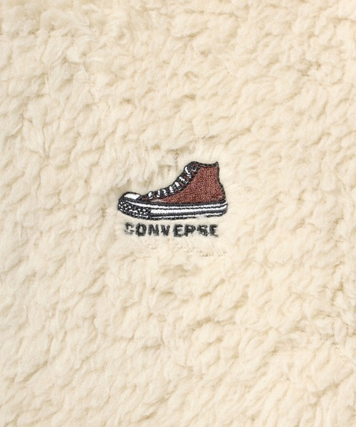 CONVERSE(コンバース)の「CONVERSE/コンバース オーバーサイズ ボアフリース ハーフジップ パーカー プルオーバー/フーディー/ワンポイント刺繍/オールスター/ロゴ/リブライン(パーカー・メンズ・ブラック/オフホワイト/ブルー/グリーン・M/L/LL)」の14枚目の写真