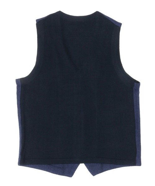 TOKYO SHIRTS（トウキョウシャツ）の「ドビーツイード ニットジレ（ベスト・メンズ・ダークブルー・M/L/LL/XL）」の3枚目の写真