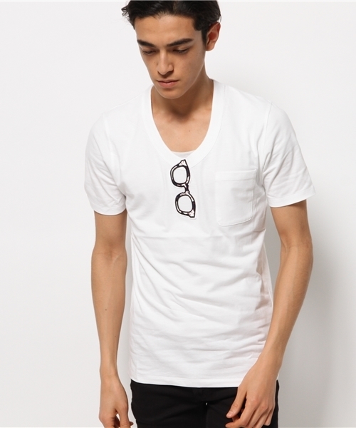 SUPERTHANKS（スーパーサンクス）の「SUPER THANKS(スーパーサンクス) サングラスワッペンTシャツ（Tシャツ/カットソー・メンズ・その他16/ホワイト/ホワイト系その他/その他1/ブラック/ブラック系その他・MEDIUM/SMALL）」の21枚目の写真