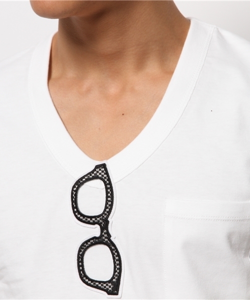 SUPERTHANKS（スーパーサンクス）の「SUPER THANKS(スーパーサンクス) サングラスワッペンTシャツ（Tシャツ/カットソー・メンズ・その他16/ホワイト/ホワイト系その他/その他1/ブラック/ブラック系その他・MEDIUM/SMALL）」の10枚目の写真