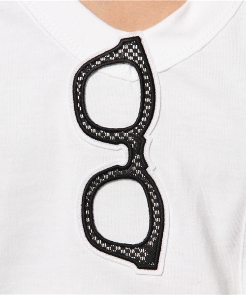 SUPERTHANKS（スーパーサンクス）の「SUPER THANKS(スーパーサンクス) サングラスワッペンTシャツ（Tシャツ/カットソー・メンズ・その他16/ホワイト/ホワイト系その他/その他1/ブラック/ブラック系その他・MEDIUM/SMALL）」の17枚目の写真
