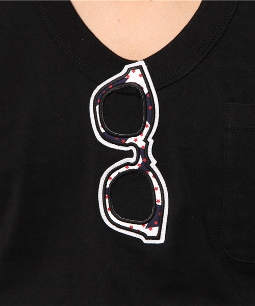 SUPERTHANKS（スーパーサンクス）の「SUPER THANKS(スーパーサンクス) サングラスワッペンTシャツ（Tシャツ/カットソー・メンズ・その他16/ホワイト/ホワイト系その他/その他1/ブラック/ブラック系その他・MEDIUM/SMALL）」の20枚目の写真