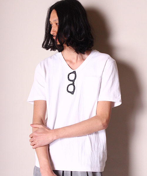 SUPERTHANKS（スーパーサンクス）の「SUPER THANKS(スーパーサンクス) サングラスワッペンTシャツ（Tシャツ/カットソー・メンズ・その他16/ホワイト/ホワイト系その他/その他1/ブラック/ブラック系その他・MEDIUM/SMALL）」の22枚目の写真