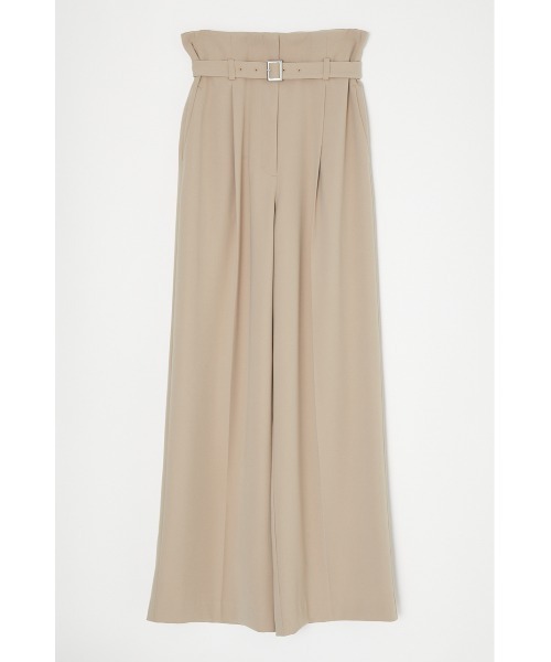 MOUSSY（マウジー）の「BELTED HIGH WAIST WIDE パンツ（その他パンツ・レディース・ベージュ/グレー/レッド・0/1/2）」の3枚目の写真