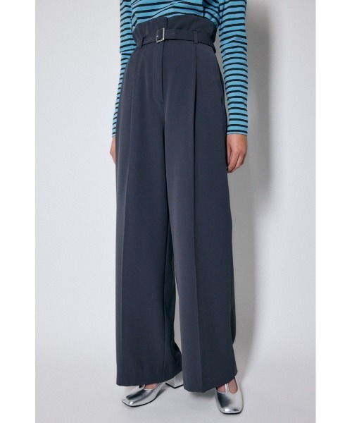 MOUSSY（マウジー）の「BELTED HIGH WAIST WIDE パンツ（その他パンツ・レディース・ベージュ/グレー/レッド・0/1/2）」の5枚目の写真