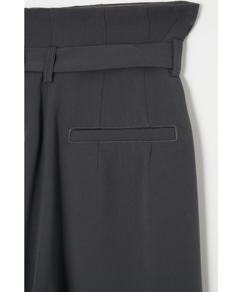 MOUSSY（マウジー）の「BELTED HIGH WAIST WIDE パンツ（その他パンツ・レディース・ベージュ/グレー/レッド・0/1/2）」の11枚目の写真