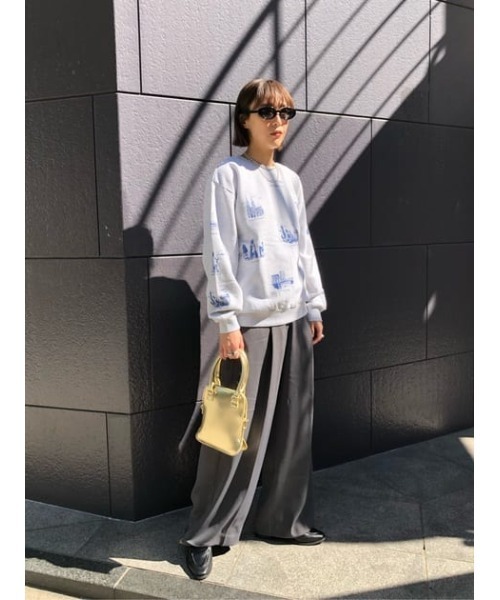 MOUSSY（マウジー）の「BELTED HIGH WAIST WIDE パンツ（その他パンツ・レディース・ベージュ/グレー/レッド・0/1/2）」の19枚目の写真