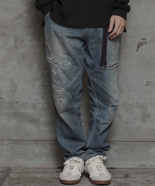EGO TRIPPING(エゴトリッピング)の「mp10600-NEAD DENIM 3th -REMAKE- デニムパンツ(デニムパンツ・メンズ・ダークインディゴブルー/ライトインディゴブルー・29/33/31/30)」の1枚目の写真