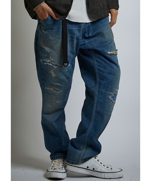 EGO TRIPPING(エゴトリッピング)の「mp10600-NEAD DENIM 3th -REMAKE- デニムパンツ(デニムパンツ・メンズ・ダークインディゴブルー/ライトインディゴブルー・29/33/31/30)」の2枚目の写真