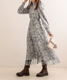 OLIVE des OLIVE | チュールプリントワンピース(ワンピース)