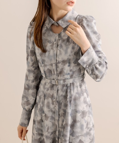 OLIVE des OLIVE(オリーブデオリーブ)の「チュールプリントワンピース(ワンピース・レディース・ブラック/グレー・FREE)」の11枚目の写真