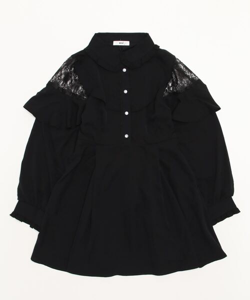 WEGO(ウィゴー)の「WEGO/【一部店限定】肩空きフリルワンピース(ワンピース・レディース・ブラック/ピンク・FREE)」の20枚目の写真