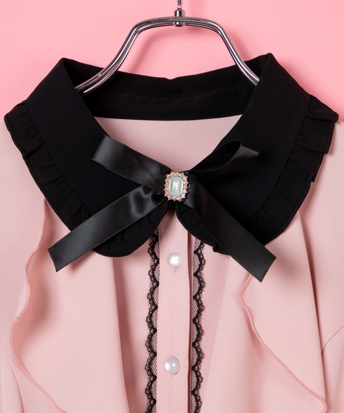 WEGO(ウィゴー)の「WEGO/【一部店限定】肩空きフリルワンピース(ワンピース・レディース・ブラック/ピンク・FREE)」の16枚目の写真