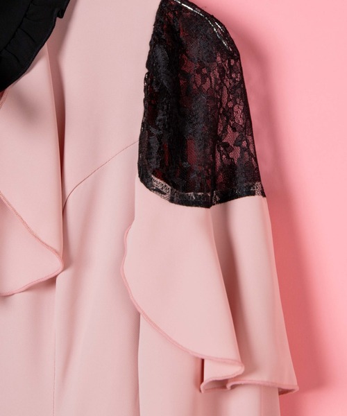 WEGO(ウィゴー)の「WEGO/【一部店限定】肩空きフリルワンピース(ワンピース・レディース・ブラック/ピンク・FREE)」の10枚目の写真