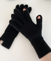 by muni:r | 無地ロングニットスマホ対応手袋(手袋)