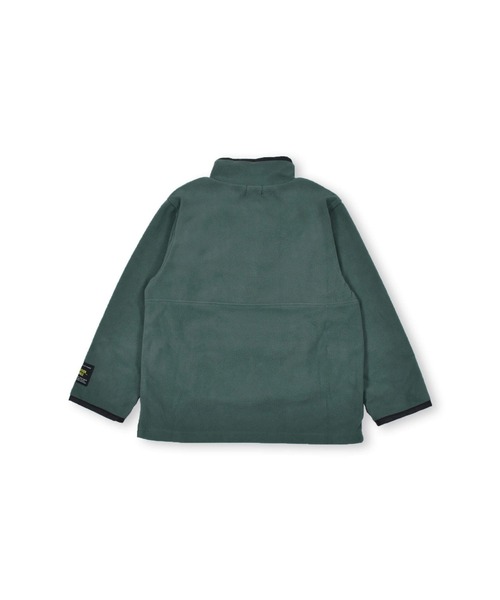 BeBe（ベベ）の「BeBe/フリースハーフジップポケット付きトレーナー(90~150cm)（スウェット・キッズ・グリーン/ブラック・140/100/90/130/150/110/120）」の6枚目の写真