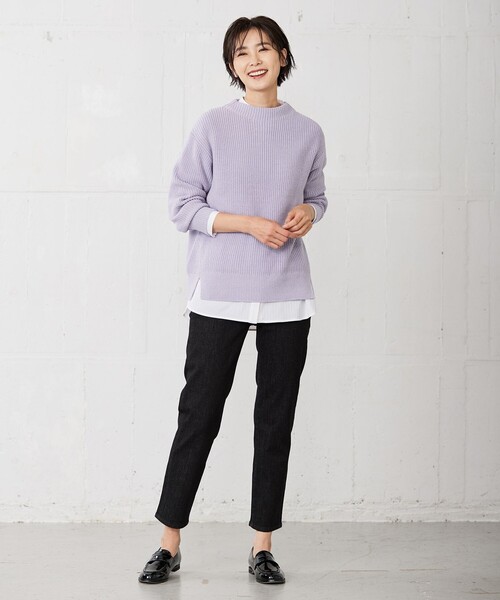 J.PRESS(ジェイプレス)の「【洗える】BASIC STRETCH DENIM ストレート パンツ(デニムパンツ・レディース・ホワイト系/ブラック系/ネイビー系/ダルブルー系・T13/T15/T17)」の22枚目の写真