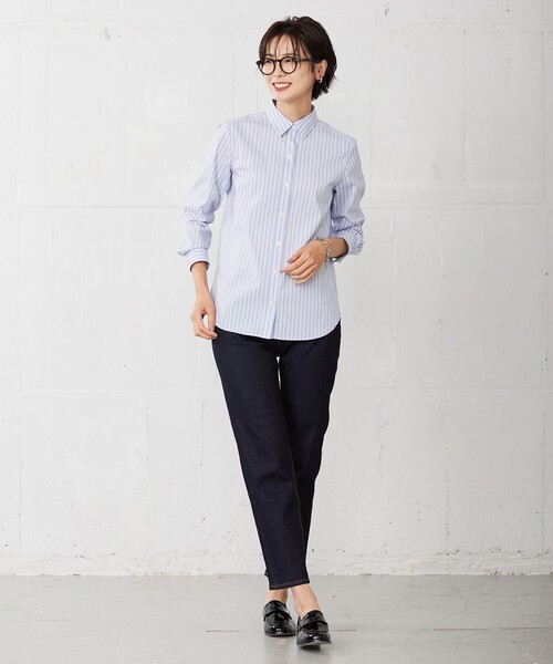 J.PRESS(ジェイプレス)の「【洗える】BASIC STRETCH DENIM ストレート パンツ(デニムパンツ・レディース・ホワイト系/ブラック系/ネイビー系/ダルブルー系・T13/T15/T17)」の18枚目の写真