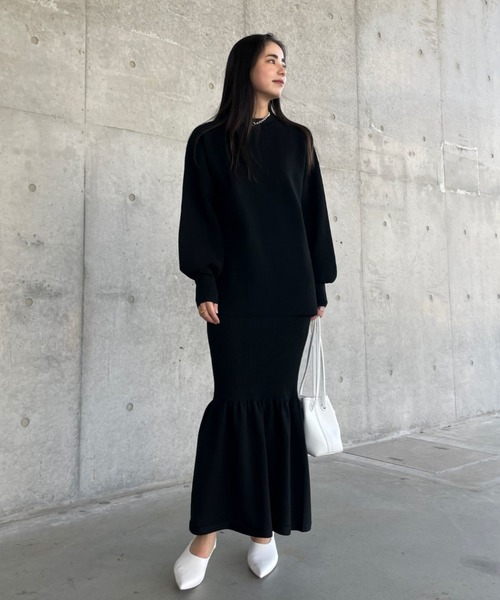 ReNorm(リノーム)の「【井手祐来コラボ】SET UPルーズシルエットニットプルオーバー(ニット/セーター・レディース・オフホワイト/ブラック・フリー)」の21枚目の写真