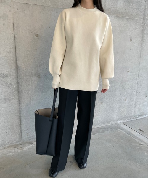 ReNorm(リノーム)の「【井手祐来コラボ】SET UPルーズシルエットニットプルオーバー(ニット/セーター・レディース・オフホワイト/ブラック・フリー)」の20枚目の写真