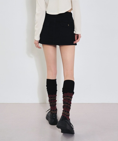 FOLLOWIN（フォロウィン）の「ノルディック柄ウォーマーソックス（レッグウォーマー・レディース・ブラック/ネイビー/バーガンディー・ONE SIZE）」の7枚目の写真