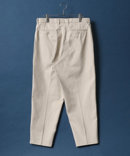 ANPAS（アンパス）の「Heavy Weight Cotton Twill Fabric Tuck Wide Chino Pants/ヘビーウェイト コットンツイル タックワイド チノパンツ スラックス（チノパンツ・メンズ・ブラック/アイボリー/ベージュ・M/L/LL）」の4枚目の写真