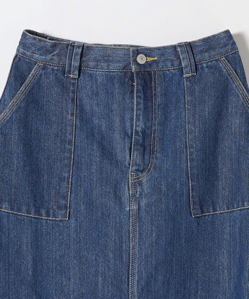SHIPS any（シップス エニィ）の「SHIPS any:〈ウォッシャブル〉カーゴ ミディ デニム スカート［SHIPS any DENIM］（デニムスカート・レディース・ネイビー・36/38/40）」の3枚目の写真