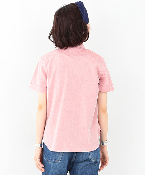 BEAMS BOY（ビームスボーイ）の「○BEAMS BOY / シャンブレー ワーク ショートスリーブ（シャツ/ブラウス・レディース・レッド/サックスブルー/ネイビー・ONE SIZE）」の20枚目の写真