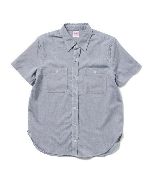 BEAMS BOY（ビームスボーイ）の「○BEAMS BOY / シャンブレー ワーク ショートスリーブ（シャツ/ブラウス・レディース・レッド/サックスブルー/ネイビー・ONE SIZE）」の8枚目の写真