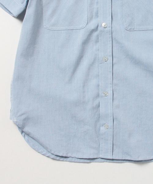 BEAMS BOY（ビームスボーイ）の「○BEAMS BOY / シャンブレー ワーク ショートスリーブ（シャツ/ブラウス・レディース・レッド/サックスブルー/ネイビー・ONE SIZE）」の6枚目の写真