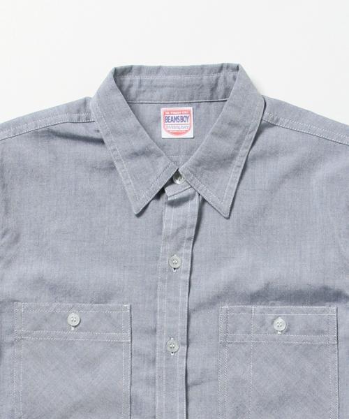 BEAMS BOY（ビームスボーイ）の「○BEAMS BOY / シャンブレー ワーク ショートスリーブ（シャツ/ブラウス・レディース・レッド/サックスブルー/ネイビー・ONE SIZE）」の17枚目の写真