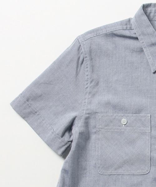 BEAMS BOY（ビームスボーイ）の「○BEAMS BOY / シャンブレー ワーク ショートスリーブ（シャツ/ブラウス・レディース・レッド/サックスブルー/ネイビー・ONE SIZE）」の7枚目の写真