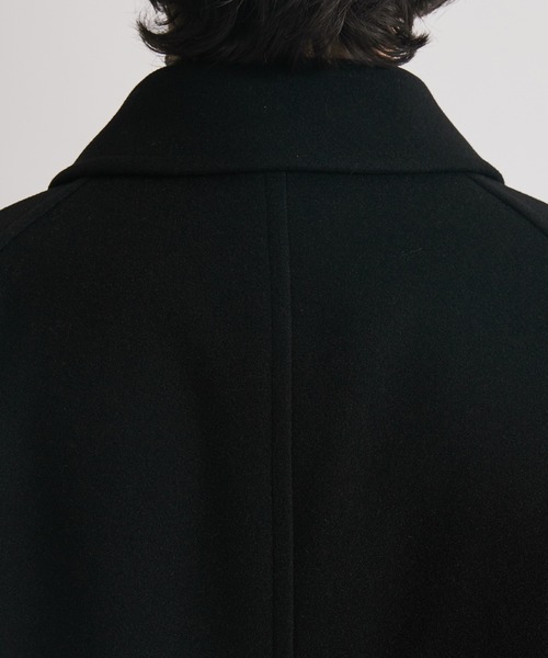 メルトンジャージ ミドルステンカラーコート（ステンカラー