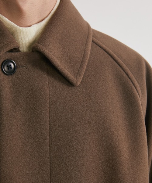 UNITED TOKYO(ユナイテッドトウキョウ)の「メルトンジャージ ミドルステンカラーコート(ステンカラーコート・メンズ・ブラック/グレイッシュベージュ・1/2/3)」の11枚目の写真