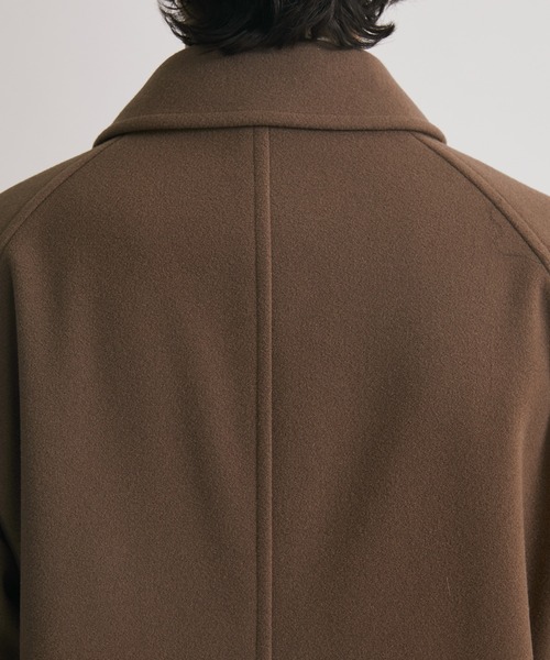 メルトンジャージ ミドルステンカラーコート（ステンカラー