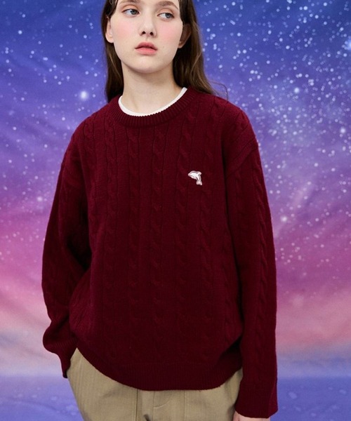 WaiKei（ワイケイ）の「【UNISEX】Wai Kei／ベーシックニット 2183570（ニット/セーター・レディース・ブラック/アイボリー/グリーン/ボルドー・MEDIUM/LARGE）」の4枚目の写真