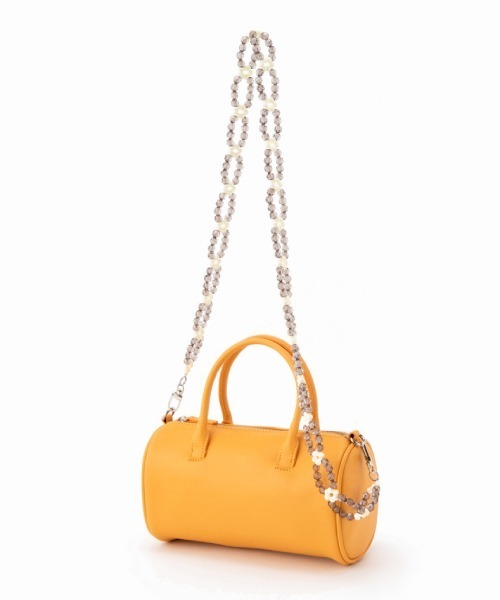 Casselini（キャセリーニ）の「Casselini(キャセリーニ)ビーズストラップミニボストン（ショルダーバッグ・レディース・ブラック/ブルー/オレンジ・FREE）」の4枚目の写真