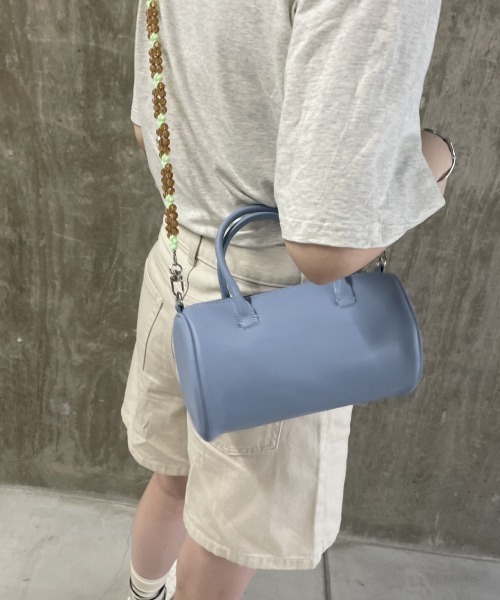 Casselini（キャセリーニ）の「Casselini(キャセリーニ)ビーズストラップミニボストン（ショルダーバッグ・レディース・ブラック/ブルー/オレンジ・FREE）」の6枚目の写真